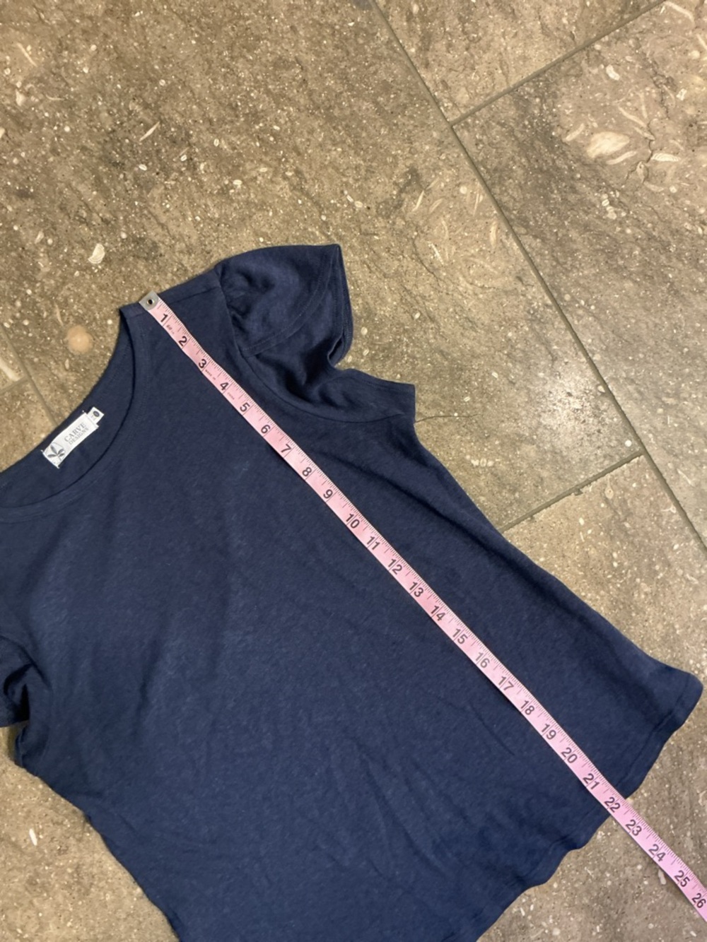 Carve Designs Navy Flutter tee, S - Picture 6 of 9